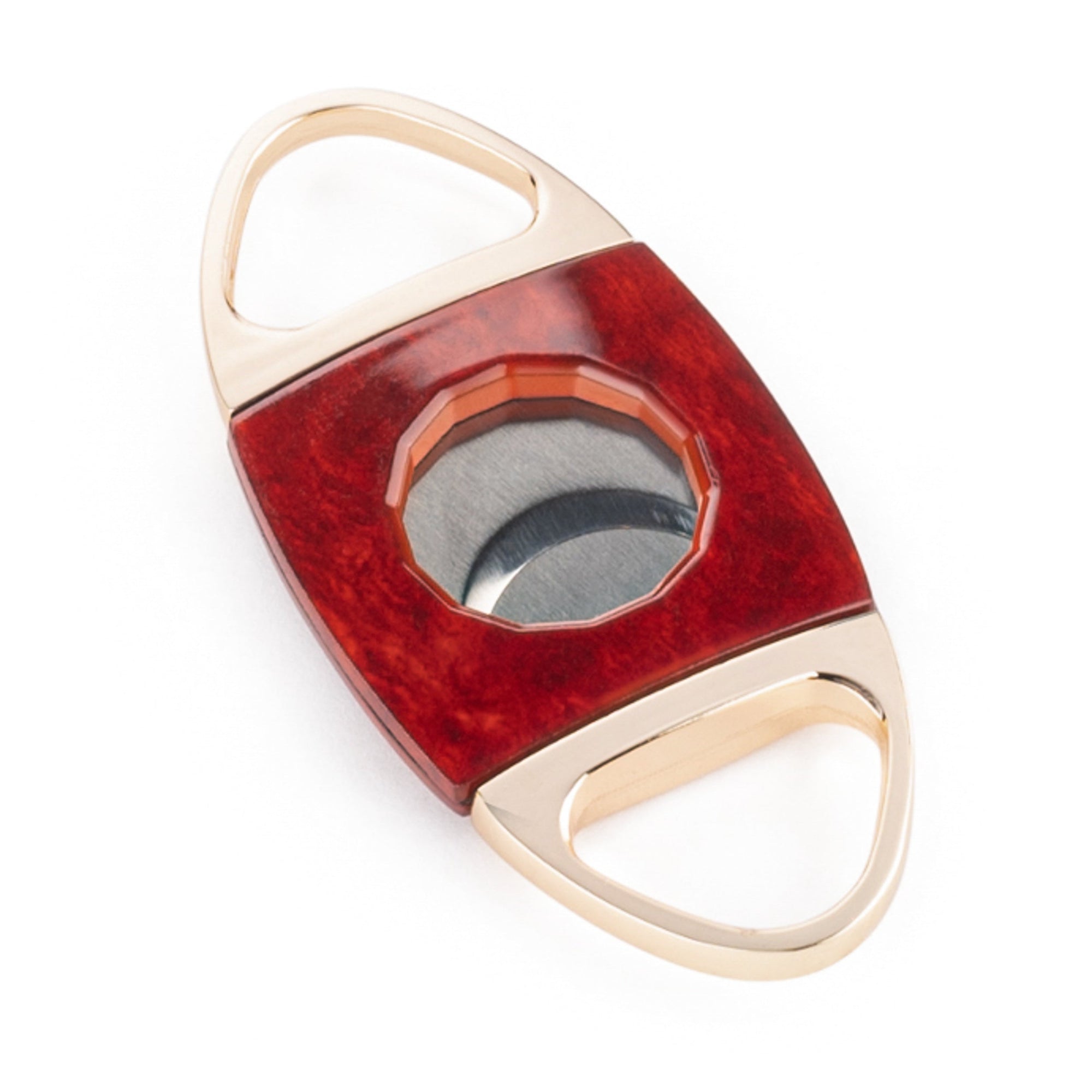 The Hex Rosewood Gold Double Blade Cutter-Cigar Cutters & Punches-Cigar Essentials-Cigar Oasis