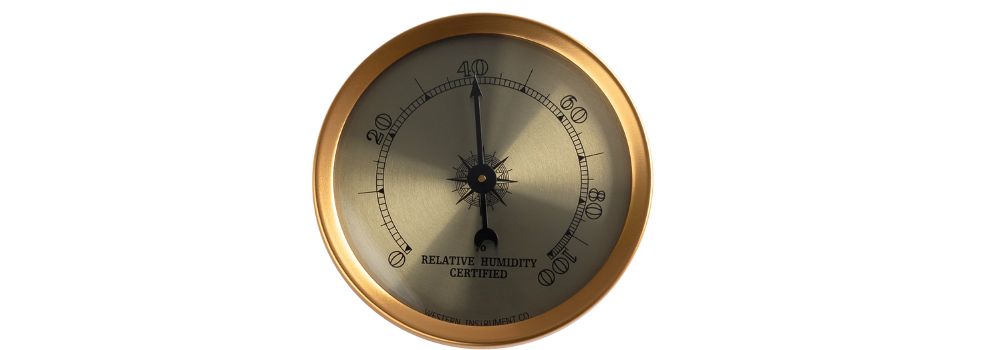 Analog Hygrometer - Gold - Key West Cigar Factory