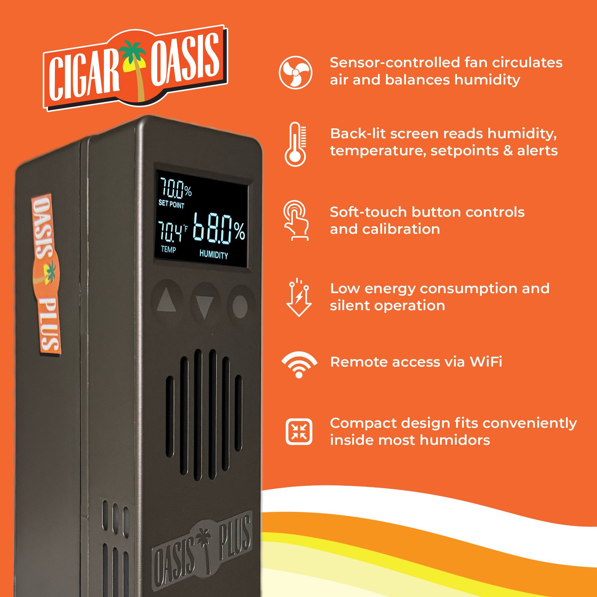 Cigar Oasis Plus 4.0 Electronic Humidifier-Humidor Accessories-Cigar Oasis-Cigar Oasis