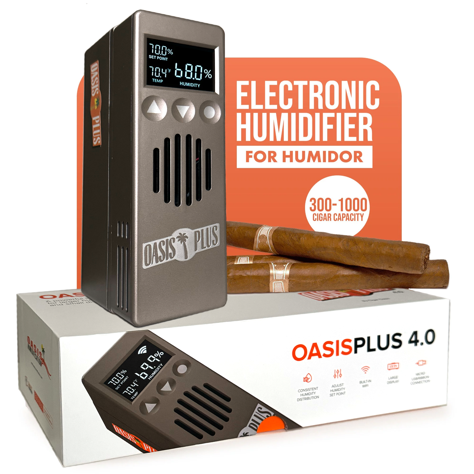 Cigar Oasis Plus 4.0 Electronic Humidifier-Humidor Accessories-Cigar Oasis-Cigar Oasis