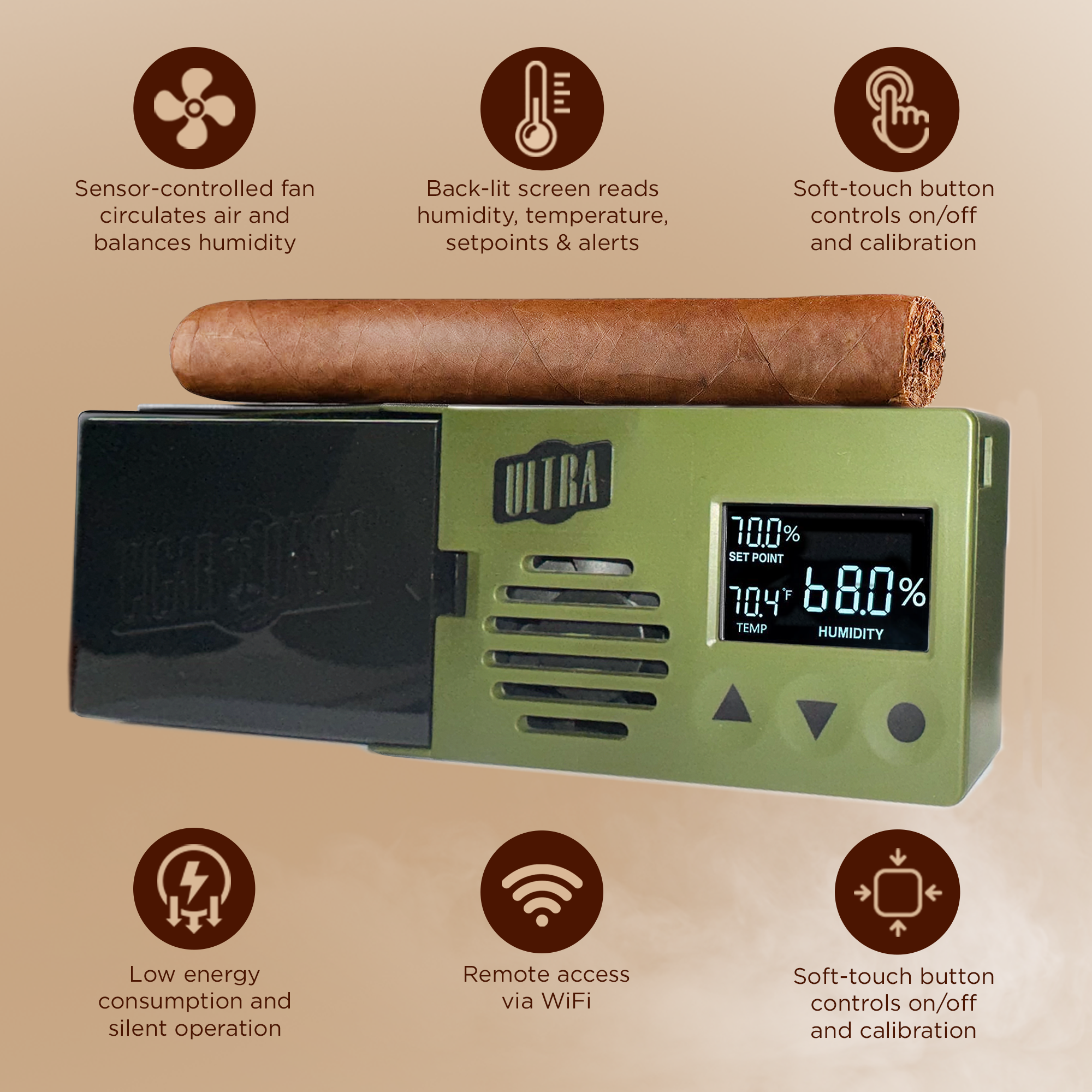Cigar Oasis Ultra 4.0 Electronic Humidifier-Humidor Accessories-Cigar Oasis-Cigar Oasis