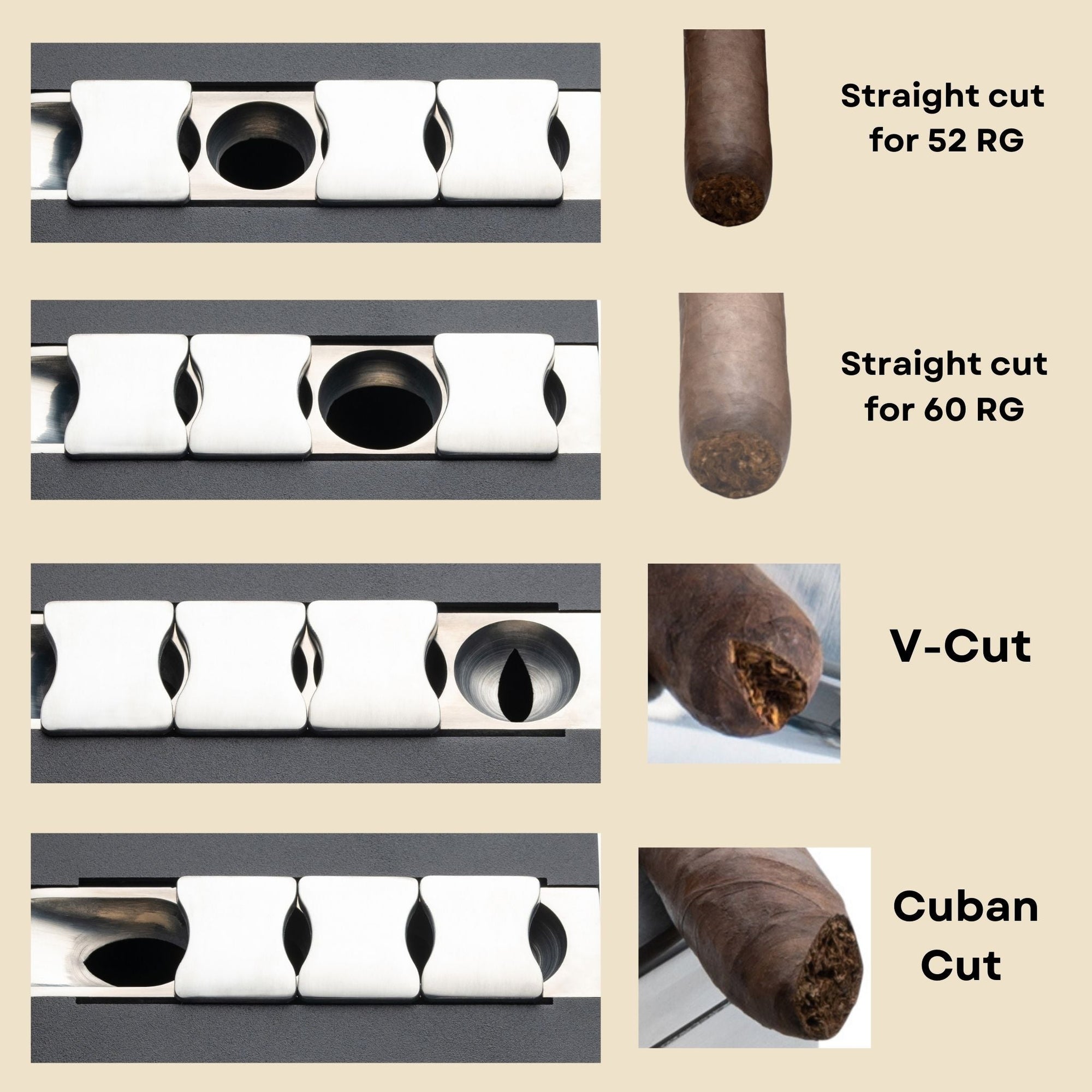 Classic Tabletop Quad Cigar Cutter - Black-Cigar Cutters & Punches-Cigar Essentials-Quad Black - Straight, V-Cuts, & Cuban Cut + Sliding Safety Covers-Cigar Oasis