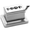 Classic Tabletop Quad Cigar Cutter-Cigar Cutters &amp; Punches-Cigar Essentials-Quad Silver - Straight &amp; V-Cut-Cigar Oasis