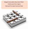 Executive Steel Grid Cigar Ashtray with Strong Rubber Base-Ashtrays-Cigar Essentials-Cigar Oasis