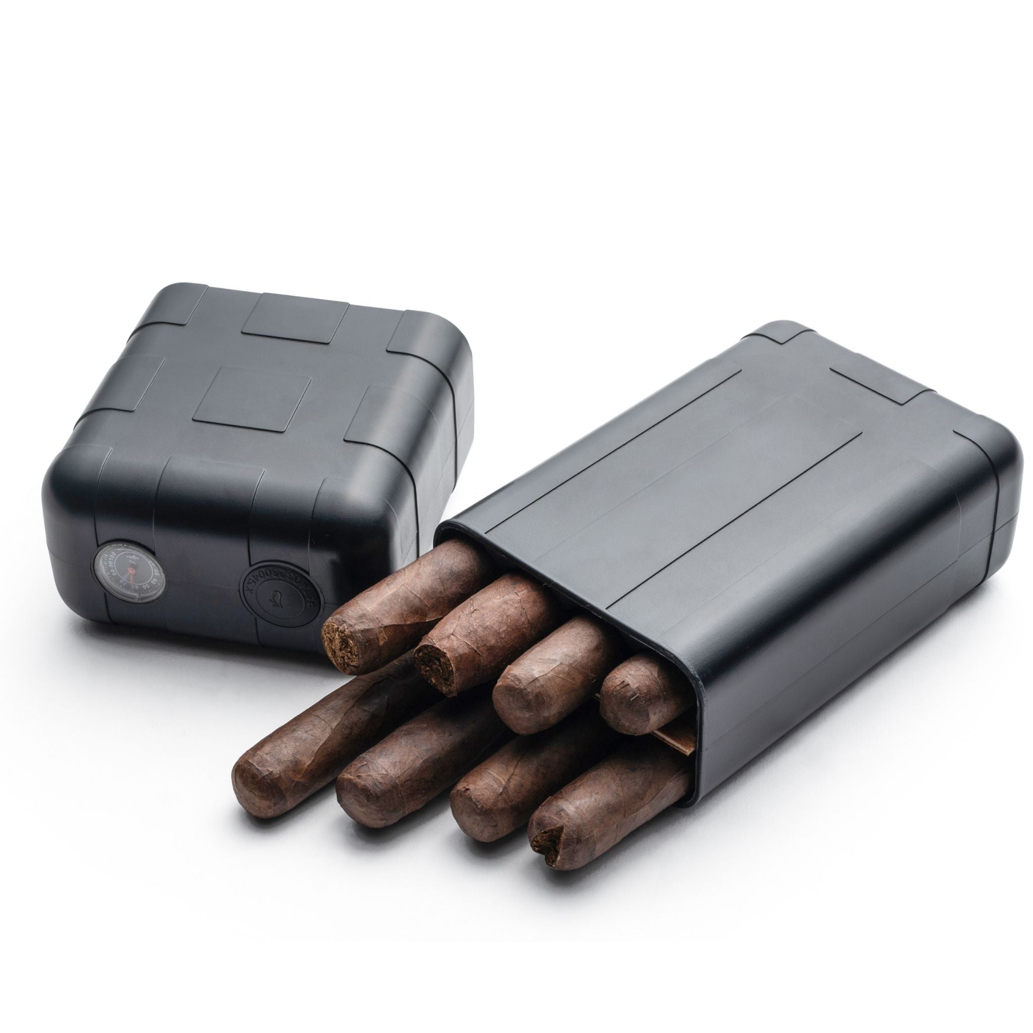 Portable Travel Cigar Humidor Leather Case with Cutter – Ashtray