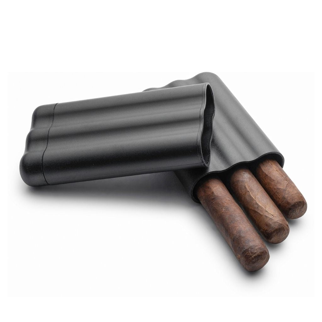 Telescopic Crushproof Cigar Travel Case-Humidors-Cigar Essentials-Three Cigar Tube (up to 50 ring gauge)-Cigar Oasis
