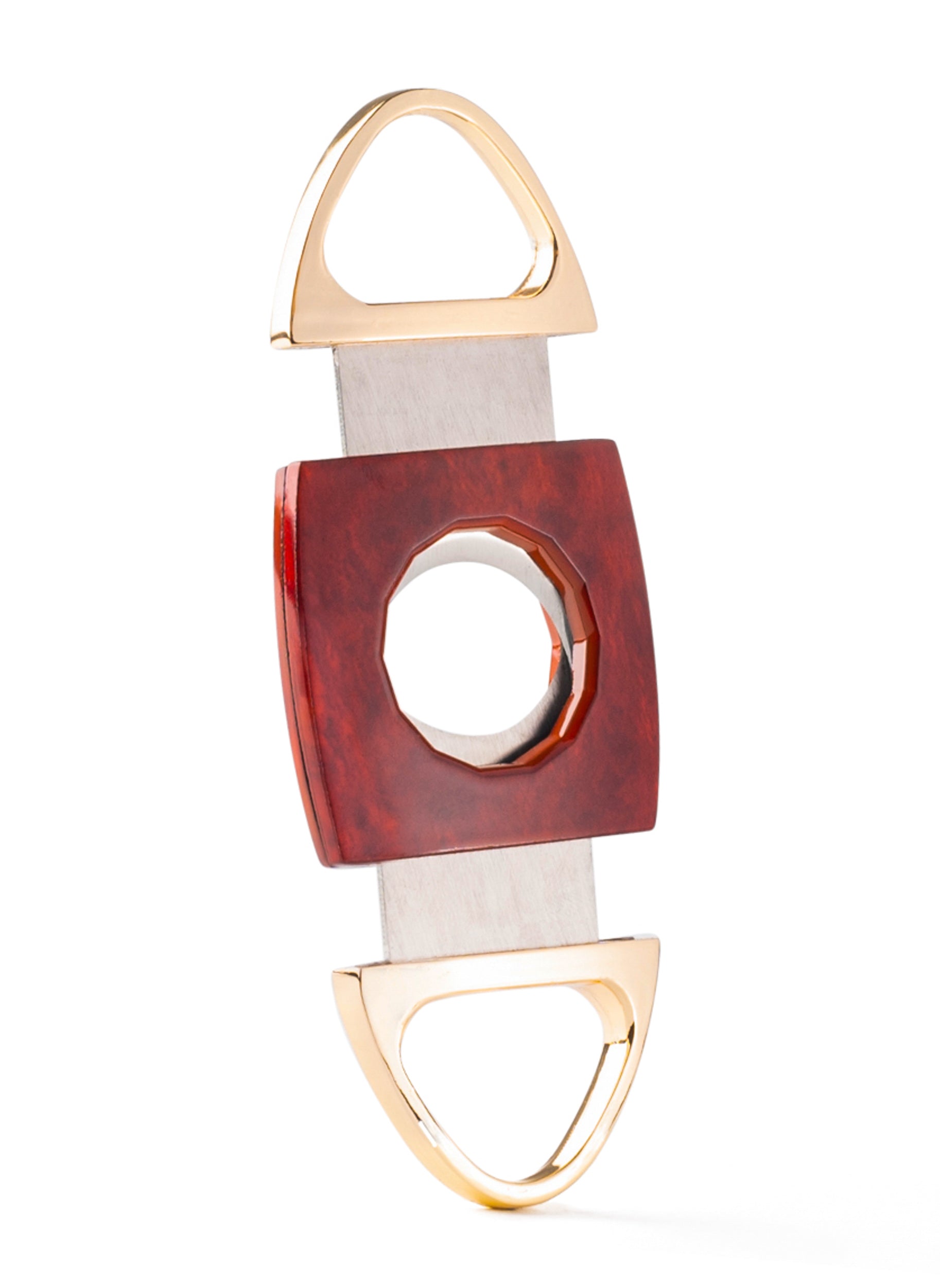 The Hex Rosewood Gold Double Blade Cutter-Cigar Cutters &amp; Punches-Cigar Essentials-Cigar Oasis