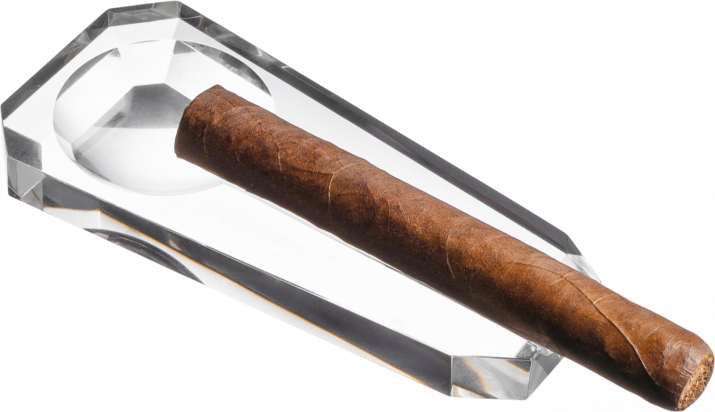 Luxury Crystal Single Ashtray-Ashtrays-Cigar Oasis-Cigar Oasis